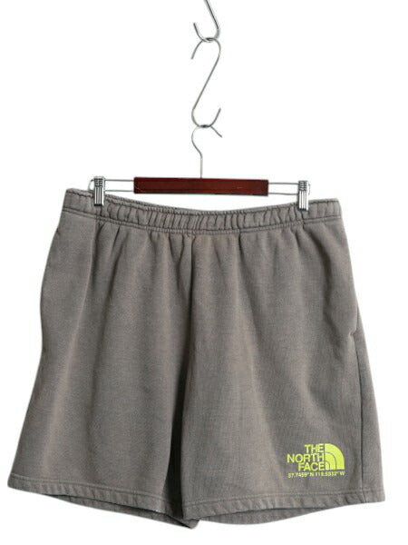 US企画 ノースフェイス ポケット付き スウェット ショートパンツ メンズ XL / アウトドア ショーツ 短パン トレーナー 裏起毛 大きいサイズ