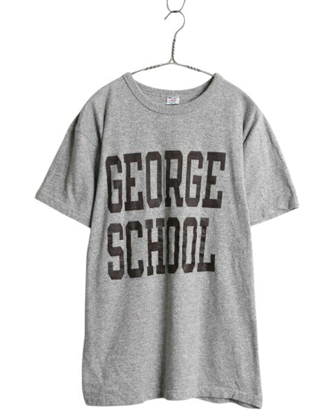 80s USA製 チャンピオン 2段 カレッジ プリント 半袖 Tシャツ メンズ L 小さめ M 程/ ヴィンテージ 88 12 シングルステッチ ヘビーウェイト