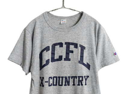 80s USA製 チャンピオン 2段 プリント 半袖 Tシャツ メンズ М 小さめ S 程/ ヴィンテージ 88 12 目付き シングルステッチ ヘビーウェイト