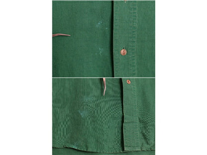 90s オールド ギャップ 半袖 シャツ メンズ XL / 古着 旧タグ 無地 リネン コットン ポケット付き 薄手 カジュアル グリーン 大きいサイズ