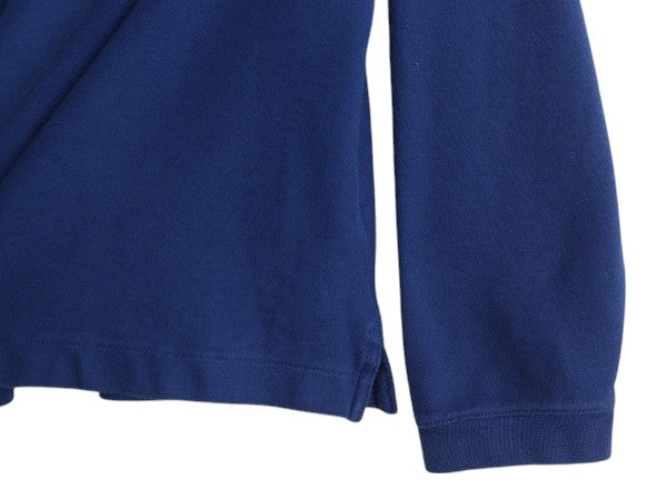 パタゴニア 鹿の子 長袖 ポロシャツ メンズ М / 古着 10年製 アウトドア 長袖シャツ カットソー ロングスリーブ オーガニック コットン 青