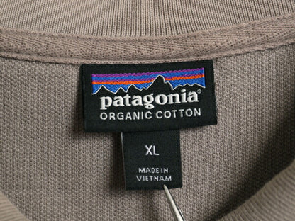 パタゴニア 鹿の子 半袖 ポロシャツ メンズ XL / 古着 16年製 アウトドア 半袖シャツ オーガニック コットン ワンポイント 大きいサイズ 灰