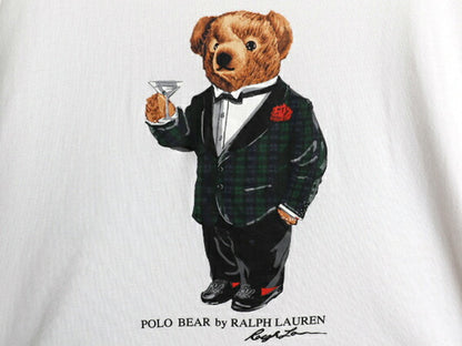 ポロベア ポロ ラルフローレン プリント 長袖 Tシャツ メンズ XL / 古着 キャラクター コットン カットソー シングルステッチ 大きいサイズ