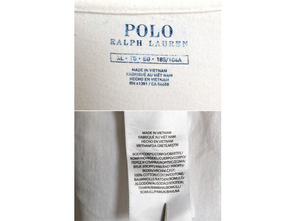 ポロベア ポロ ラルフローレン プリント 長袖 Tシャツ メンズ XL / 古着 キャラクター コットン カットソー シングルステッチ 大きいサイズ