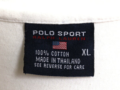 90s ポロスポーツ ラルフローレン プリント 長袖 Tシャツ メンズ XL オールド ポロ ロンT ロングTシャツ コットン カットソー 大きいサイズ