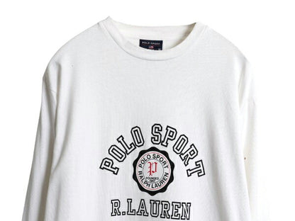 90s ポロスポーツ ラルフローレン プリント 長袖 Tシャツ メンズ XL オールド ポロ ロンT ロングTシャツ コットン カットソー 大きいサイズ