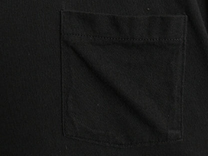 90s USA製 フルーツオブザルーム ポケット付き 無地 半袖 Tシャツ メンズ XL 古着 オールド ポケT 耳付き コットン ブラック 大きいサイズ