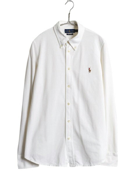 ラルフローレン ニット オックスフォード 長袖 ボタンダウン シャツ キッズ XL メンズ S 程/ 古着 ポロ 長袖シャツ ポロシャツ ワイシャツ