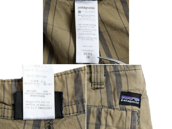 12年製 パタゴニア オールウェア カーゴ ショーツ メンズ 30 / PATAGONIA チェック アウトドア ショートパンツ 短パン 半パン ハーフパンツ