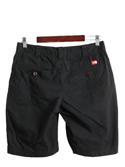 ■ ノースフェイス コットン ショートパンツ レディース M 程/ The North Face アウトドア 短パン 半パン ショーツ ノータック ブラック 黒