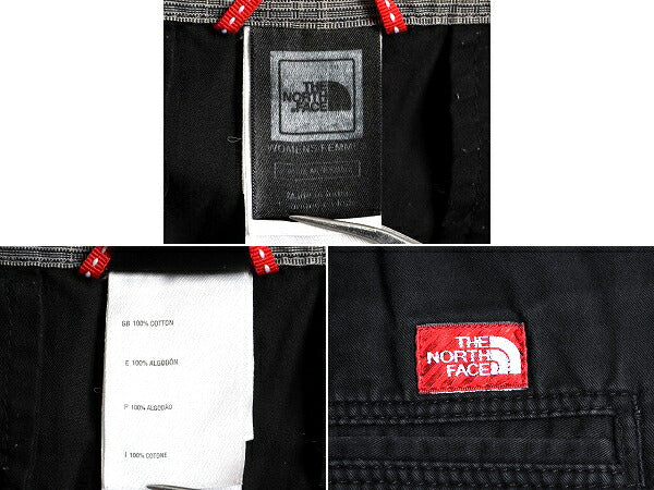 ■ ノースフェイス コットン ショートパンツ レディース M 程/ The North Face アウトドア 短パン 半パン ショーツ ノータック ブラック 黒