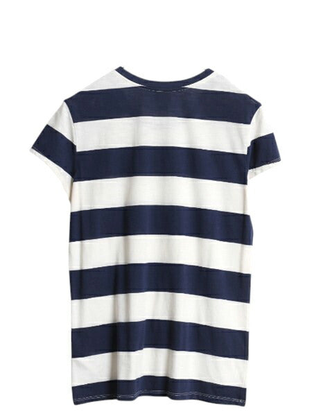 パタゴニア ボーダー ポケット付き 半袖 Tシャツ レディース S 古着 18年製 アウトドア ポケT カットソー オーガニック コットン ツートン