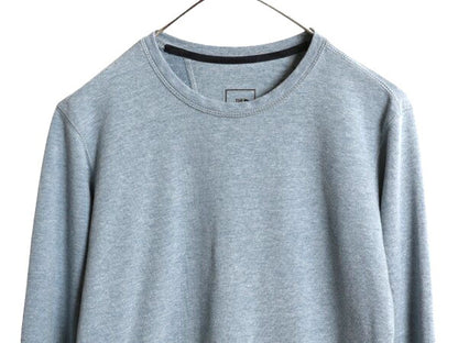 US企画 ノースフェイス テリー クルー 長袖 Tシャツ メンズ M 古着 アウトドア ストレッチ ロンT カットソー ヘビーウェイト 無地 シンプル