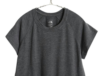 ノースフェイス 半袖 Tシャツ ワンピース レディース М 古着 ストレッチ ひざ丈 ゆったり ルームウェア シンプル 無地 チャコール グレー