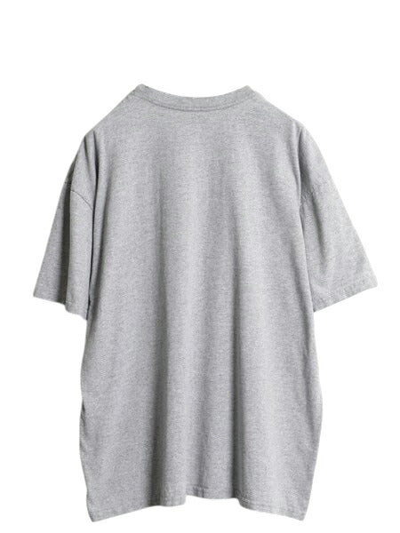00s ナイキ スモール スウッシュ 刺繍 半袖 Tシャツ メンズ XL オールド コットン ワンポイント シンプル カットソー 大きいサイズ グレー