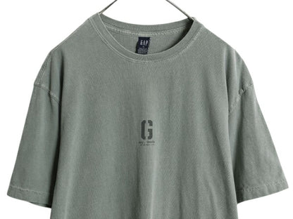 00s USA製 オールド ギャップ プリント 半袖 Tシャツ メンズ レディース XL 古着 オールド コットン ワンポイント カットソー 大きいサイズ