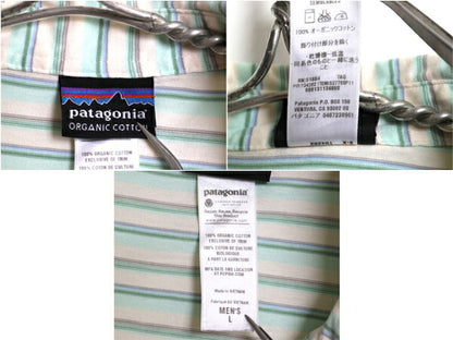 パタゴニア ボーダー 半袖 ポロシャツ メンズ L / 11年製 アウトドア 半袖シャツ スムース オーガニック コットン ストレッチ ポケット付き