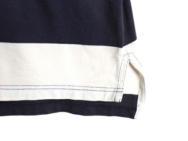 00s ポロ ラルフローレン ボーダー 半袖 ラガーシャツ メンズ XL オールド 半袖シャツ ラグビー シャツ 大きいサイズ ツートン ポロシャツ