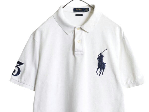 ビッグポニー ポロ ラルフローレン 鹿の子 半袖 ポロシャツ メンズ XL 半袖シャツ ナンバリング カットソー スリム フィット 大きいサイズ