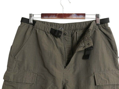 US企画 ノースフェイス カーゴ ショートパンツ メンズ L / 古着 アウトドア ナイロン ショーツ 短パン ワンポイント シンプル 無地 カーキ