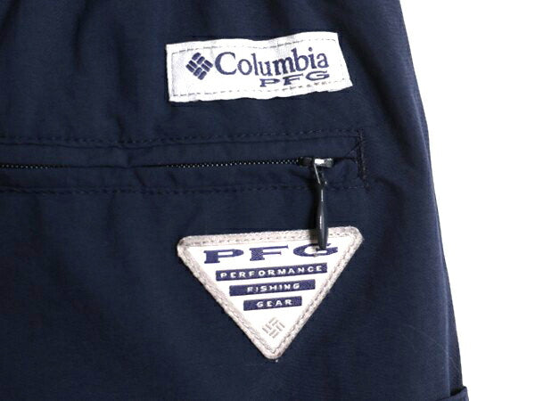 コロンビア PFG フィッシング ナイロン ショートパンツ メンズ S アウトドア ショーツ 海パン 短パン 水陸両用 ワンポイント スイム サーフ