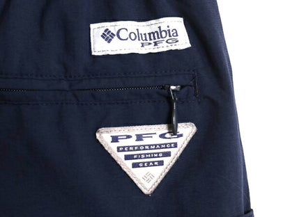 コロンビア PFG フィッシング ナイロン ショートパンツ メンズ S アウトドア ショーツ 海パン 短パン 水陸両用 ワンポイント スイム サーフ