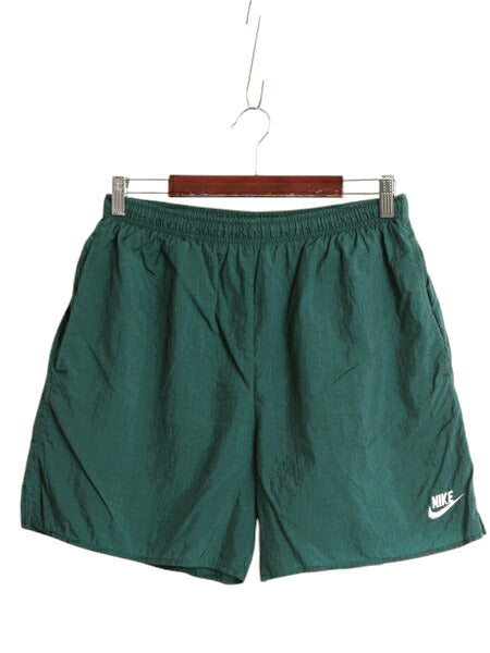 90s ナイキ ナイロン ショートパンツ メンズ M / 古着 オールド ショーツ 短パン 海パン 水陸両用 インナー付き スウッシュ スイム サーフ