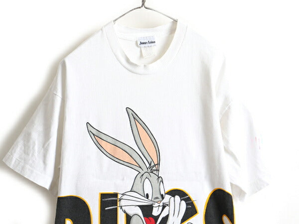 90s USA製 ■ ワーナー バックスバニー 大判 プリント 半袖 Tシャツ ( メンズ レディース XL 程) 古着 90年代 ルーニー テューンズ キャラ
