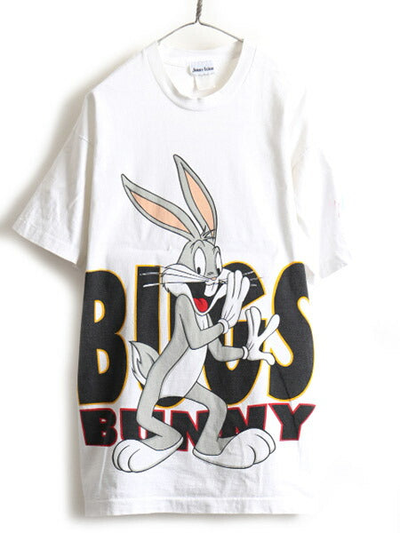 90s USA製 ■ ワーナー バックスバニー 大判 プリント 半袖 Tシャツ ( メンズ レディース XL 程) 古着 90年代 ルーニー テューンズ キャラ
