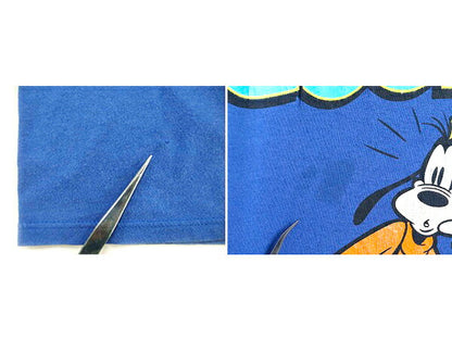 80s USA製 ■ ディズニー オフィシャル グーフィー プリント 半袖 Tシャツ ( L メンズ レディース M 程) 古着 80年代 キャラクター キャラT
