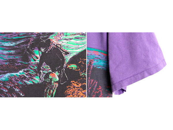 90s ■ ST JOHN'S BAY 両面 アート プリント 半袖 Tシャツ ( メンズ XL 程) 古着 オールド セントジョンズベイ JCペニー プリントTシャツ