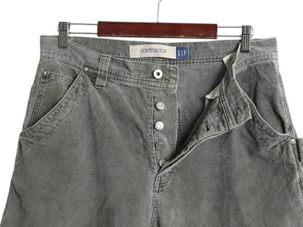 00s オールド ギャップ コーデュロイ ペインター ショートパンツ メンズ 34 古着 オールド ショーツ 短パン 細畝 コットン ノータック 無地