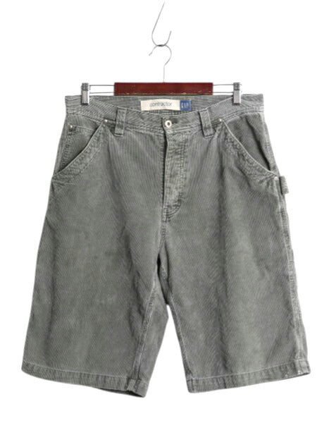 00s オールド ギャップ コーデュロイ ペインター ショートパンツ メンズ 34 古着 オールド ショーツ 短パン 細畝 コットン ノータック 無地