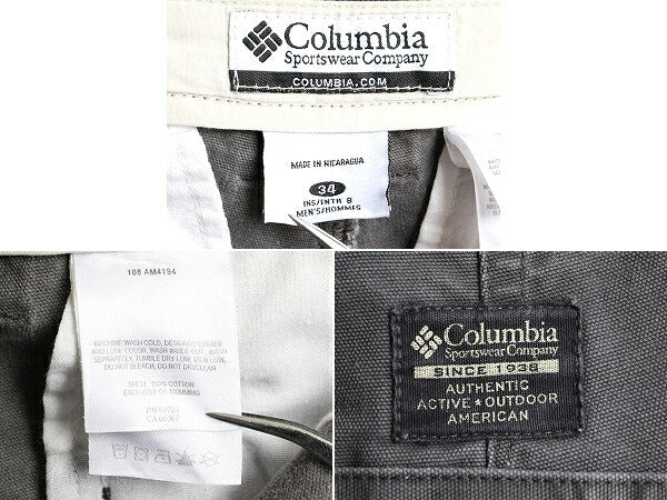 00s ■ コロンビア ダック ペインター ショートパンツ メンズ 34 古着 00年代 オールド Columbia ショーツ 短パン 半パン アウトドア 濃灰