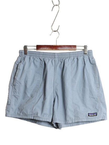 パタゴニア ファンホッガーズ ショーツ レディース M 古着 23年製 アウトドア ショートパンツ 短パン ノータック ワンポイント バギーズ 青