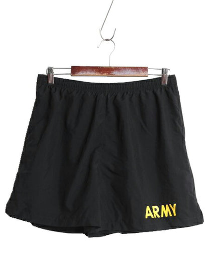 米軍実物 US ARMY アーミー ナイロン トレーニング ショートパンツ メンズ M ミリタリー ショーツ 短パン 海パン 水陸両用 インナー付き 黒