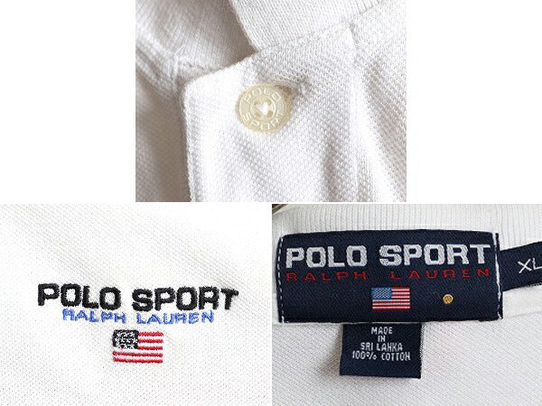 90s ■ ポロスポーツ ラルフローレン ボーダー 鹿の子 半袖 ポロシャツ メンズ XL / 90年代 オールド POLO SPORT ポロ カノコ 半袖シャツ