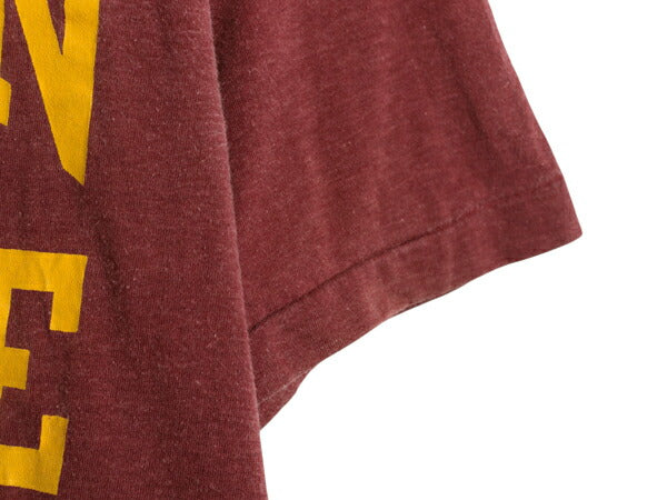 70s USA製 2段 カレッジ プリント 半袖 Tシャツ メンズ XL 小さめ L 程/ ヴィンテージ 当時物 シングルステッチ ヘルスニット カットソー