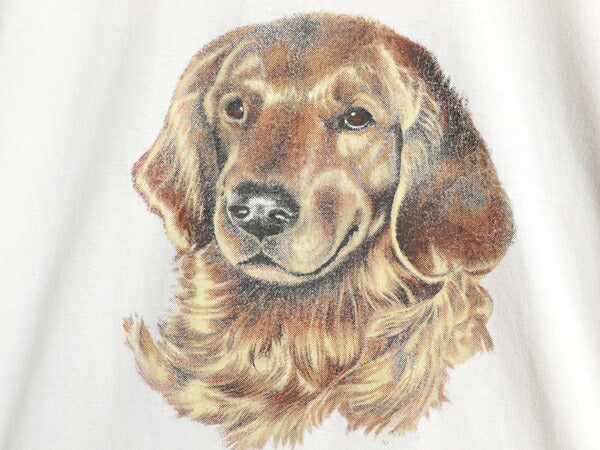 90s ドッグ アート イラスト プリント Tシャツ メンズ レディース М / オールド アニマル 犬 グラフィック キャラクター シングルステッチ