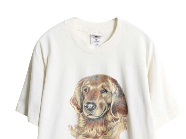 90s ドッグ アート イラスト プリント Tシャツ メンズ レディース М / オールド アニマル 犬 グラフィック キャラクター シングルステッチ