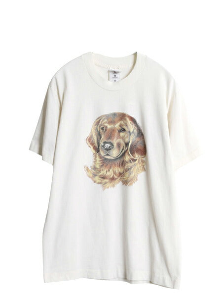 90s ドッグ アート イラスト プリント Tシャツ メンズ レディース М / オールド アニマル 犬 グラフィック キャラクター シングルステッチ