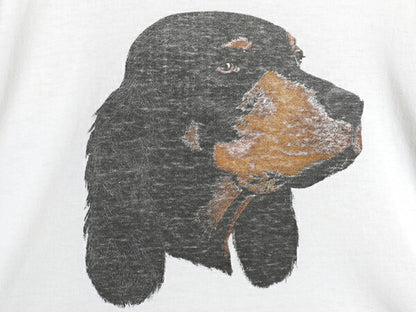 90s ドッグ アート イラスト プリント Tシャツ メンズ レディース XL / オールド アニマル 犬 キャラクター シングルステッチ 大きいサイズ