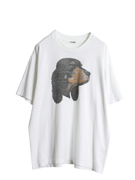 90s ドッグ アート イラスト プリント Tシャツ メンズ レディース XL / オールド アニマル 犬 キャラクター シングルステッチ 大きいサイズ