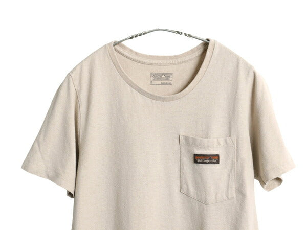 パタゴニア ポケット付き 半袖 Tシャツ レディース S / 20年製 アウトドア ポケT カットソー ワンポイント ヘンプ オーガニック コットン