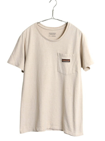 パタゴニア ポケット付き 半袖 Tシャツ レディース S / 20年製 アウトドア ポケT カットソー ワンポイント ヘンプ オーガニック コットン