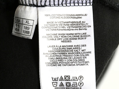 ブルックスブラザーズ 半袖 Tシャツ メンズ XL / 古着 カットソー ワンポイント コットン シンプル 無地 大きいサイズ ブラック ゆったり