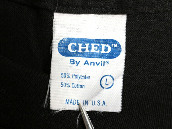 デッドストック 80s USA製 アンビル 無地 半袖 Tシャツ メンズ L 小さめ M 程 新品 ヴィンテージ カットソー シングルステッチ ブランク 黒