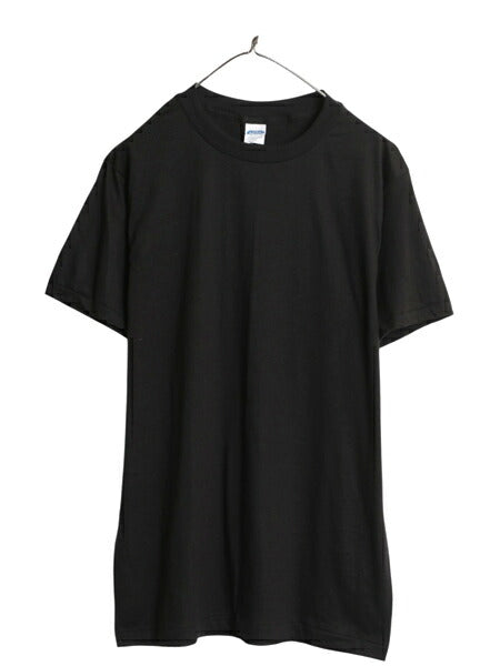 デッドストック 80s USA製 アンビル 無地 半袖 Tシャツ メンズ L 小さめ M 程 新品 ヴィンテージ カットソー シングルステッチ ブランク 黒