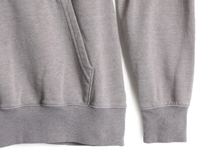 ノースフェイス プリント スウェット フード パーカー メンズ S 古着 The North Face トレーナー 裏起毛 プルオーバー ロゴ アウトドア 灰