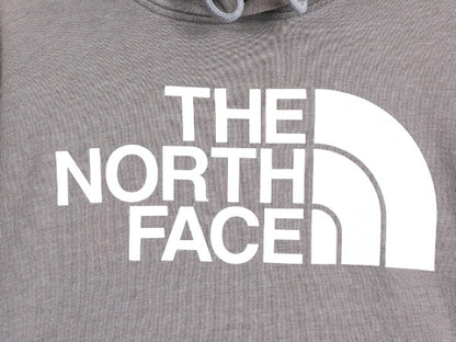ノースフェイス プリント スウェット フード パーカー メンズ S 古着 The North Face トレーナー 裏起毛 プルオーバー ロゴ アウトドア 灰
